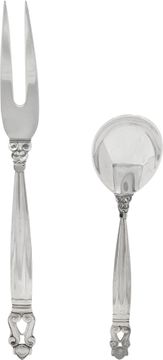 Georg Jensen Sterling Silver Acorn Flatware Set