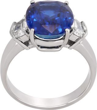 AGL certified Ceylon (Sri Lanka) blue sapphire ring 8.22-carat sapphire platinum