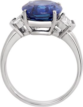 AGL certified Ceylon (Sri Lanka) blue sapphire ring 8.22-carat sapphire platinum