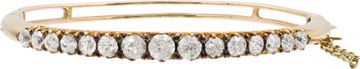 Antique Diamond Bangle in 14k yellow gold