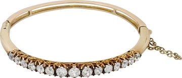 Antique Diamond Bangle in 14k yellow gold Antique Diamond Bangle in 14k yellow gold Bracelet Collection