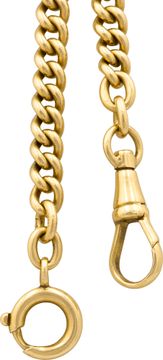 Antique Pocket Watch chain in 14k yellow gold