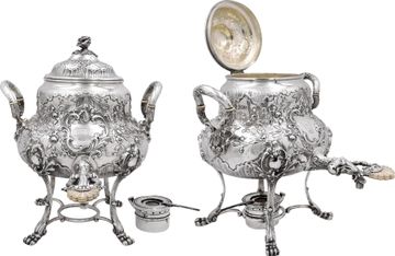 Antique Victorian English Sterling Silver Four-Piece Tea set