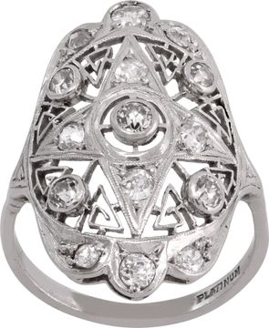 Art Deco Diamond Dinner Ring in platinum Art Deco Diamond Dinner Ring in platinum Ring Collection