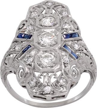 Art Deco Diamond Ring in platinum Ring Collection