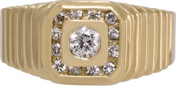 Art Deco Style Diamond Ring in 14k yellow gold