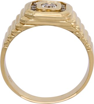Art Deco Style Diamond Ring in 14k yellow gold
