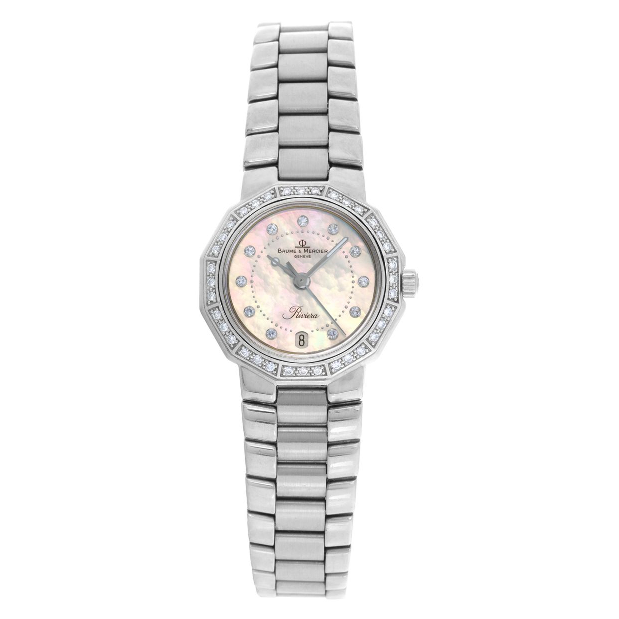 Pre-owned Baume & Mercier Riviera MV045057 Stainless Steel