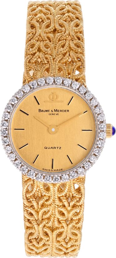 Pre-owned Baume & Mercier Vintage 18k Yellow Gold 21mm