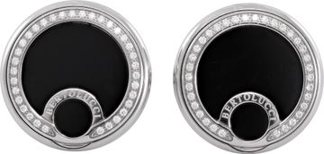 Bertolucci sterling silver cufflinks with diamonds and onyx Cufflinks Collection