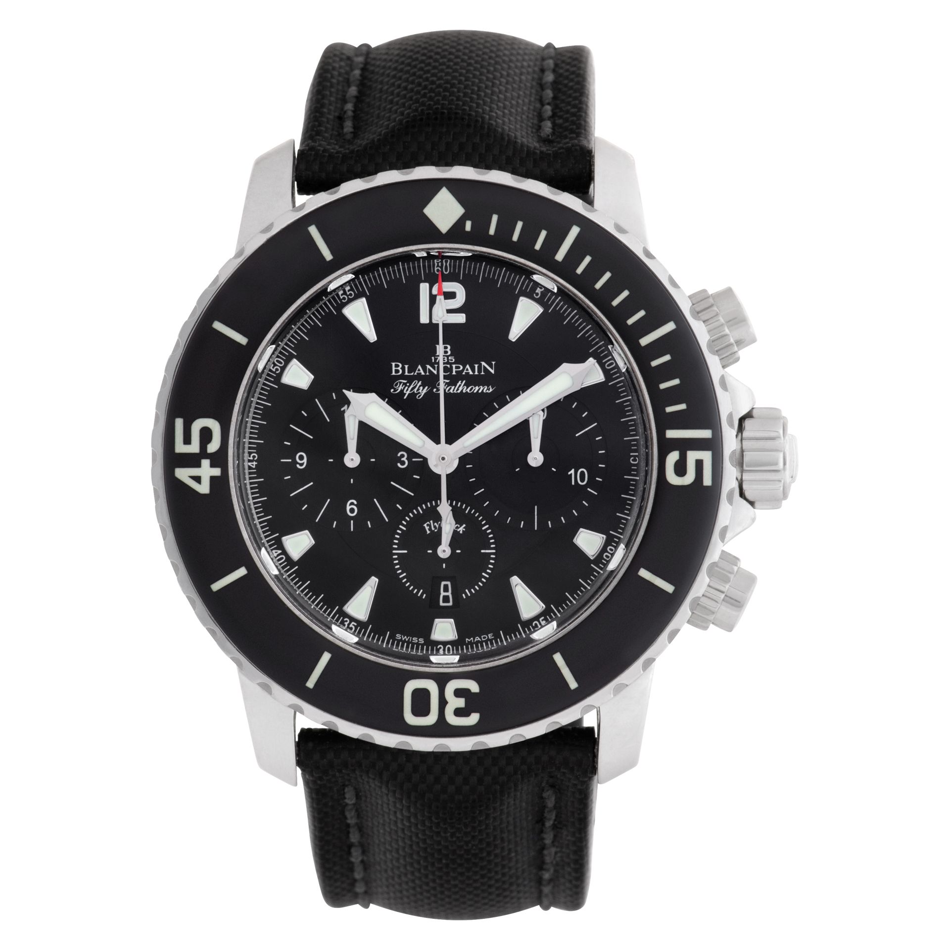 Blancpain Fifty Fathoms用ベルト Blancpain OEM Black PVD Stainless Steel 20MM Pin Buckle