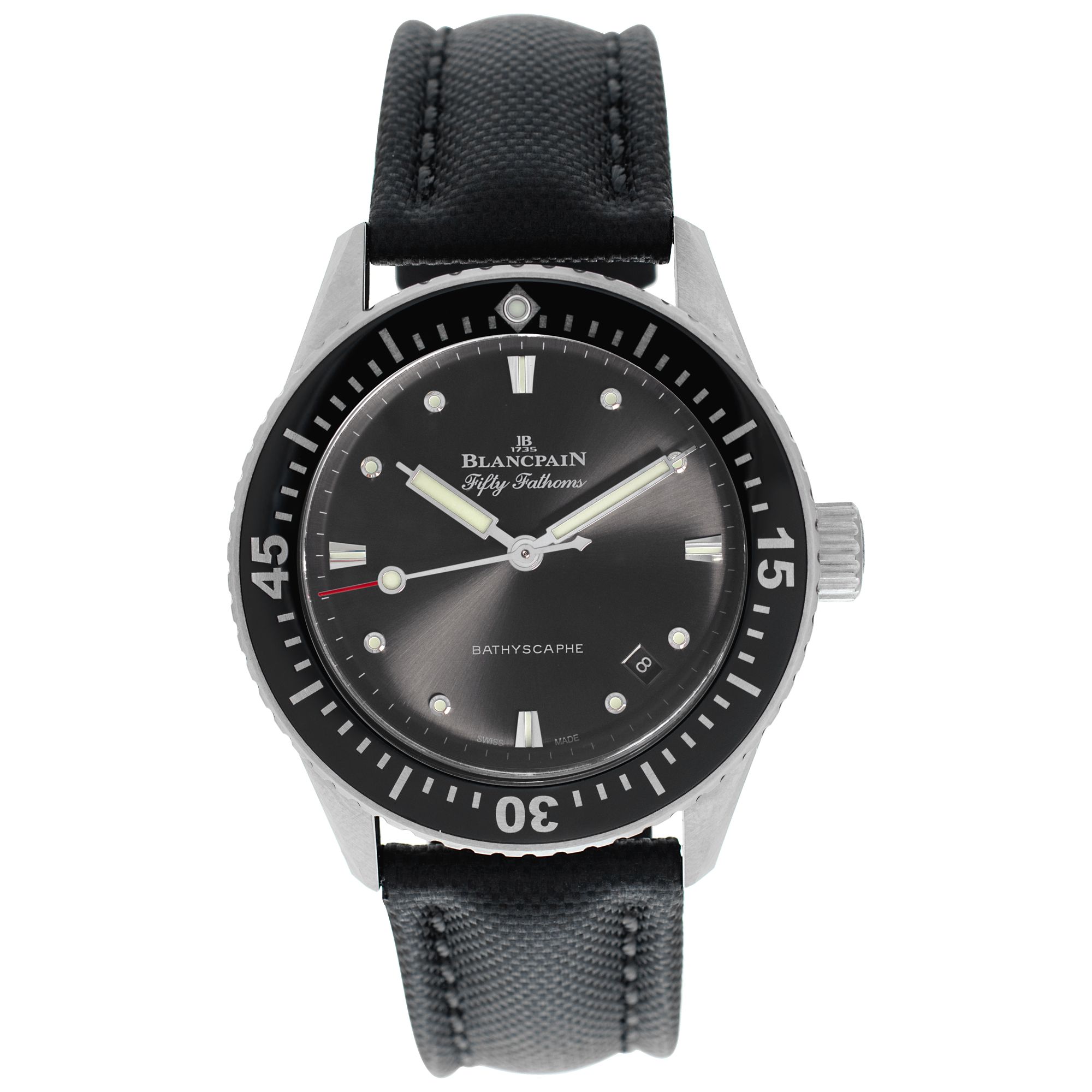 Used Blancpain Fifty Fathoms Bathyscaphe in stainless steel