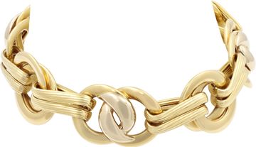 Blue Topaz Cabochon bracelet in 18k Yellow Gold