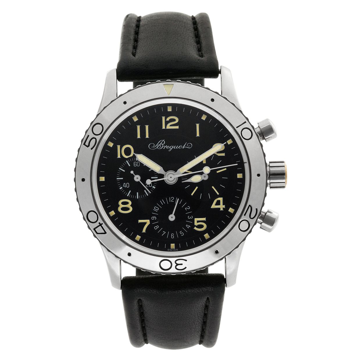 Pre-owned Breguet Aeronavale 3800st/92/9w6 Stainless Steel