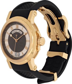 Breguet Marine Big Date in 18k rose gold on a rubber strap