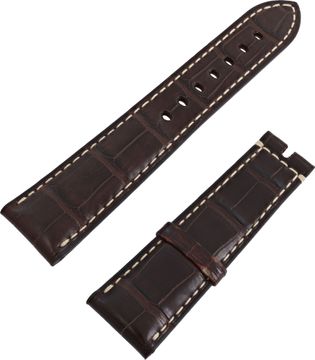 Breguet matte brown alligator strap 22mm x 18mm for deployant buckle Watch Strap Collection