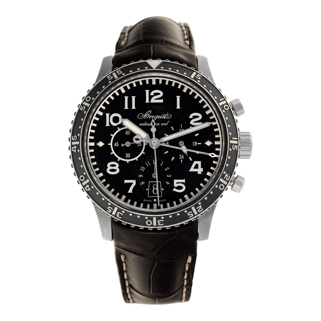 Pre-owned Breguet Type XXI 3810 titanium 43mm auto watch |