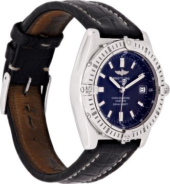 Breitling N/A A77346 steel blue-black dial 35mm Quartz watch