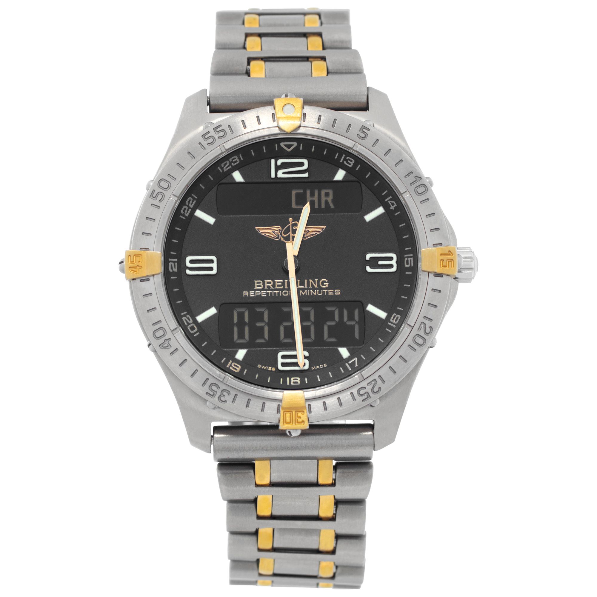 Pre-owned Breitling Aerospace f65062 titanium 40mm Quartz