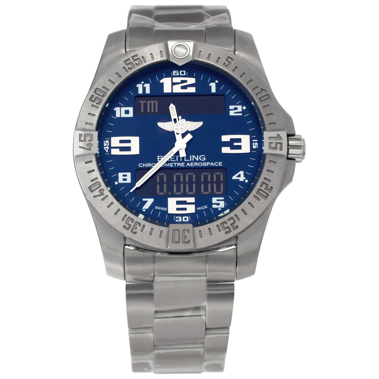 Pre-owned Breitling Aerospace e79363 Titanium Blue W527004