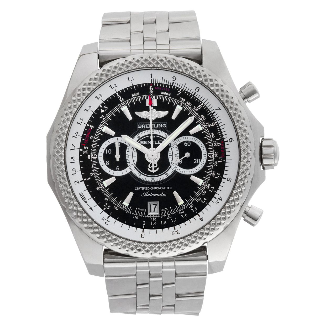 Used Breitling Bentley A26364 Stainless Steel Black dial 48mm