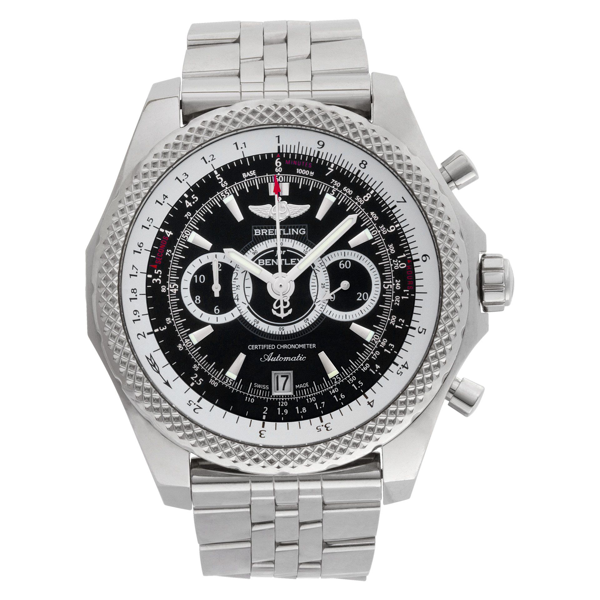 Used Breitling Bentley A26364 Stainless Steel Black dial 48mm