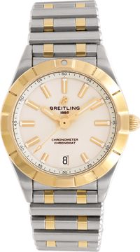 Breitling Chronomat U77310 18k & steel 32mm Quartz watch