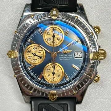 Breitling Chronomat B13050.1 Steel & Yellow Gold Blue dial 39mm Auto