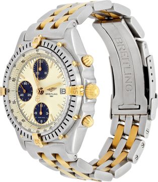 Breitling Chronomat b13050 18k & steel 39mm auto watch