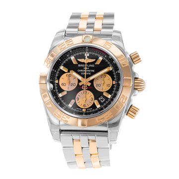 Breitling Chronomat 44 CB0110 Steel & Rose Gold Black dial 44mm Auto