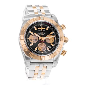Breitling Chronomat 44 CB0110 Steel & Rose Gold Black dial 44mm Auto