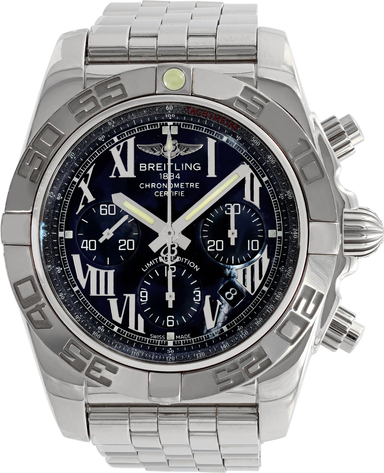 BREITLING ブライトリング　純正レザーケース Used Breitling Chronomat ab01116x/BE67 Stainless Steel 44mm