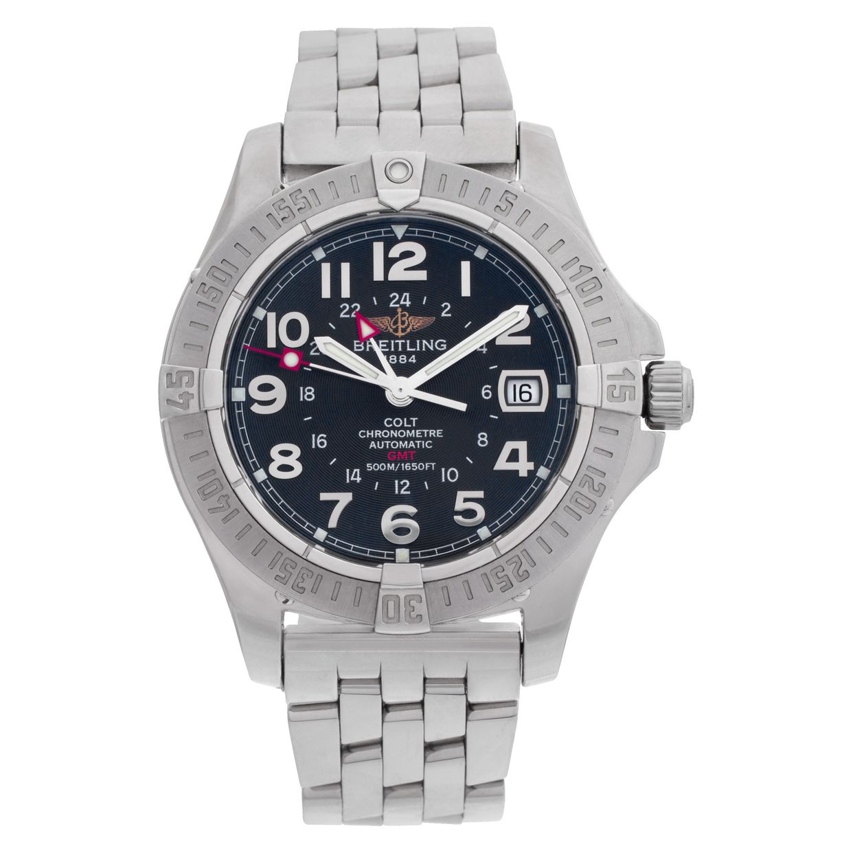 Preowned Breitling Colt GMT A32350 Stainless Steel Blue dial