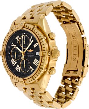 Breitling Crosswind K13055    18k Yellow Gold    Black dial 43mm    Automatic wa