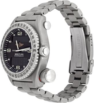 Breitling Emergency in titanium with a matte black dial