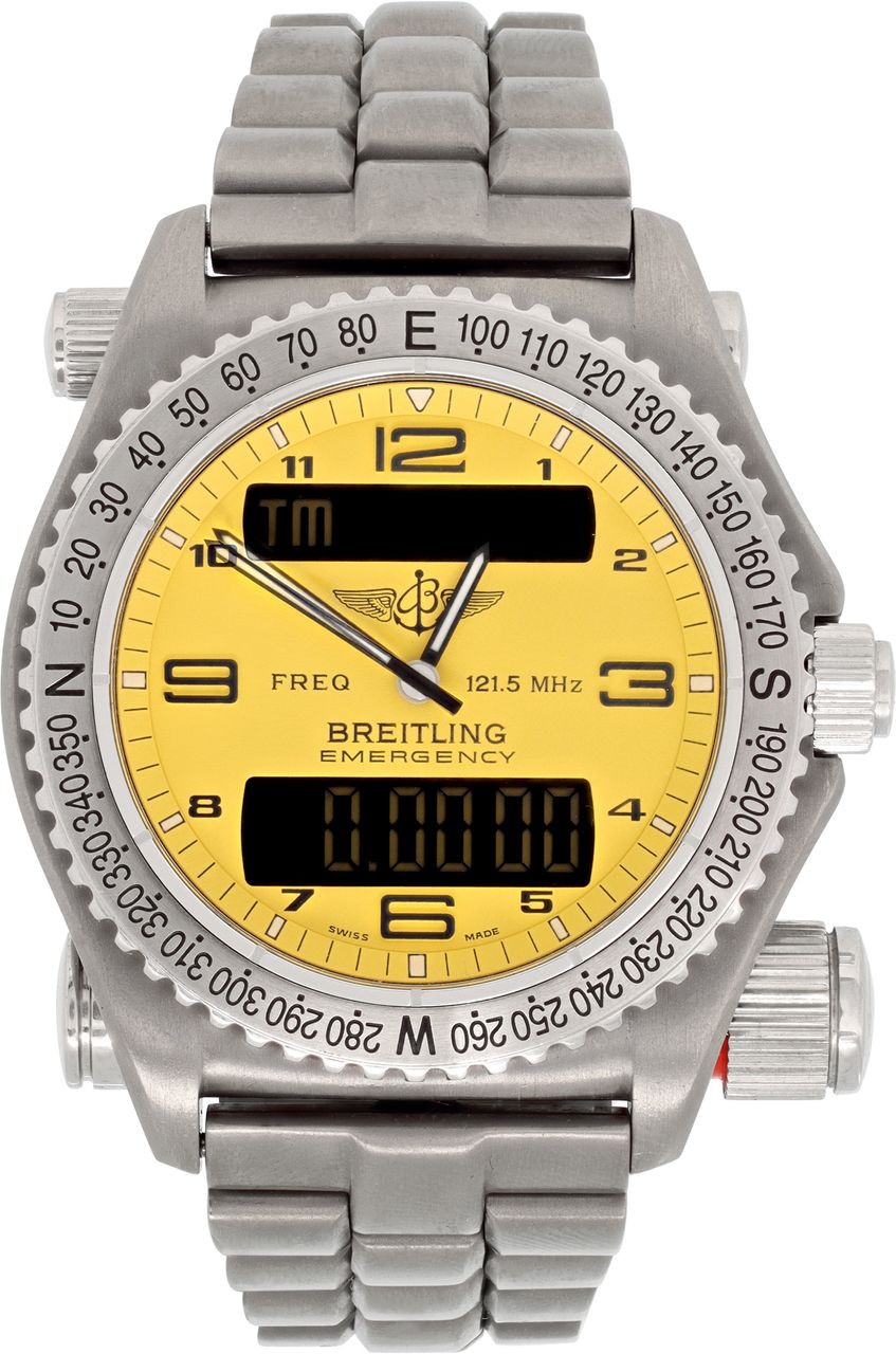 Preowned Breitling Emergency E5632110 Titanium 43mm | Gray & Sons