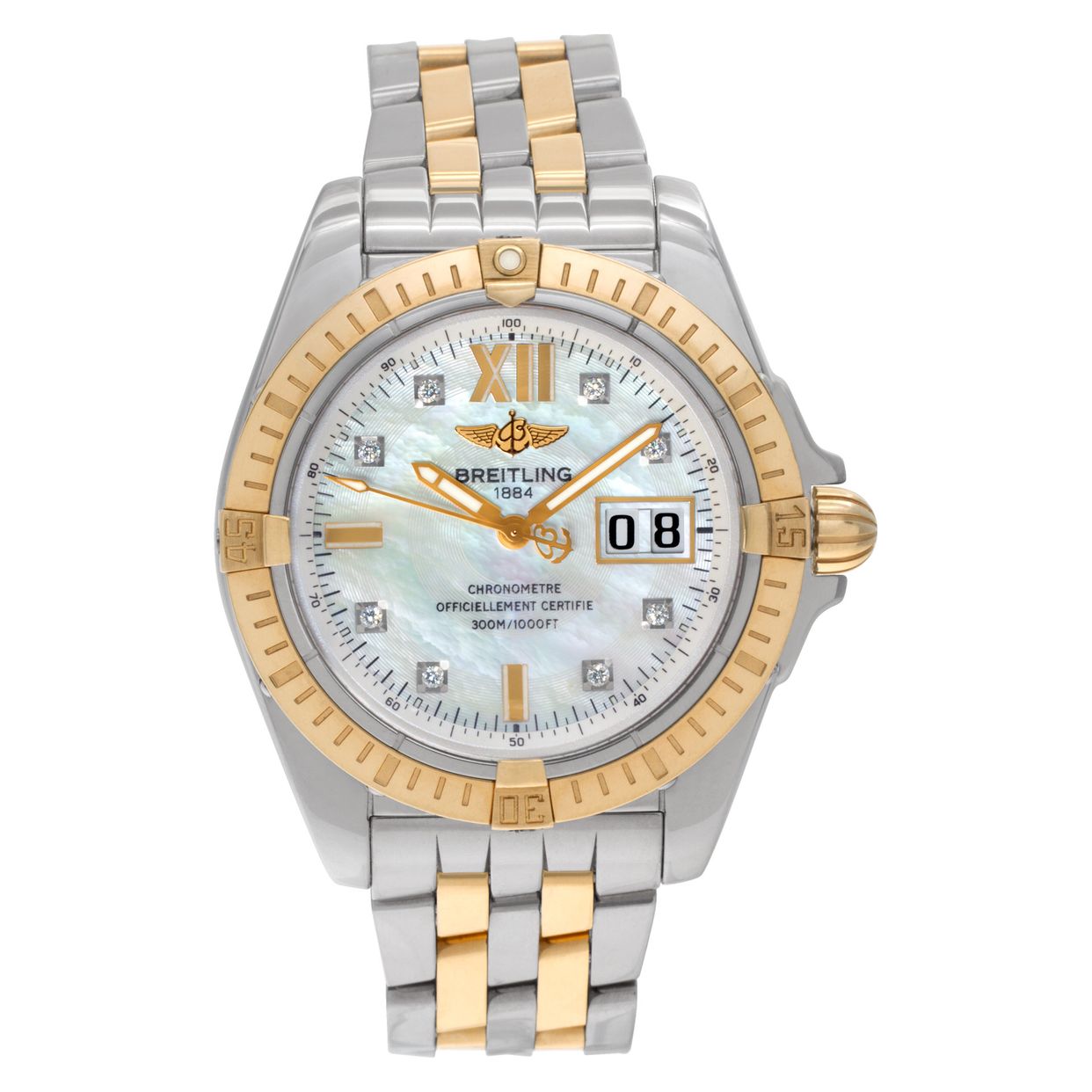 Preowned Breitling Galactic C49350 Stainless Steel Mother of