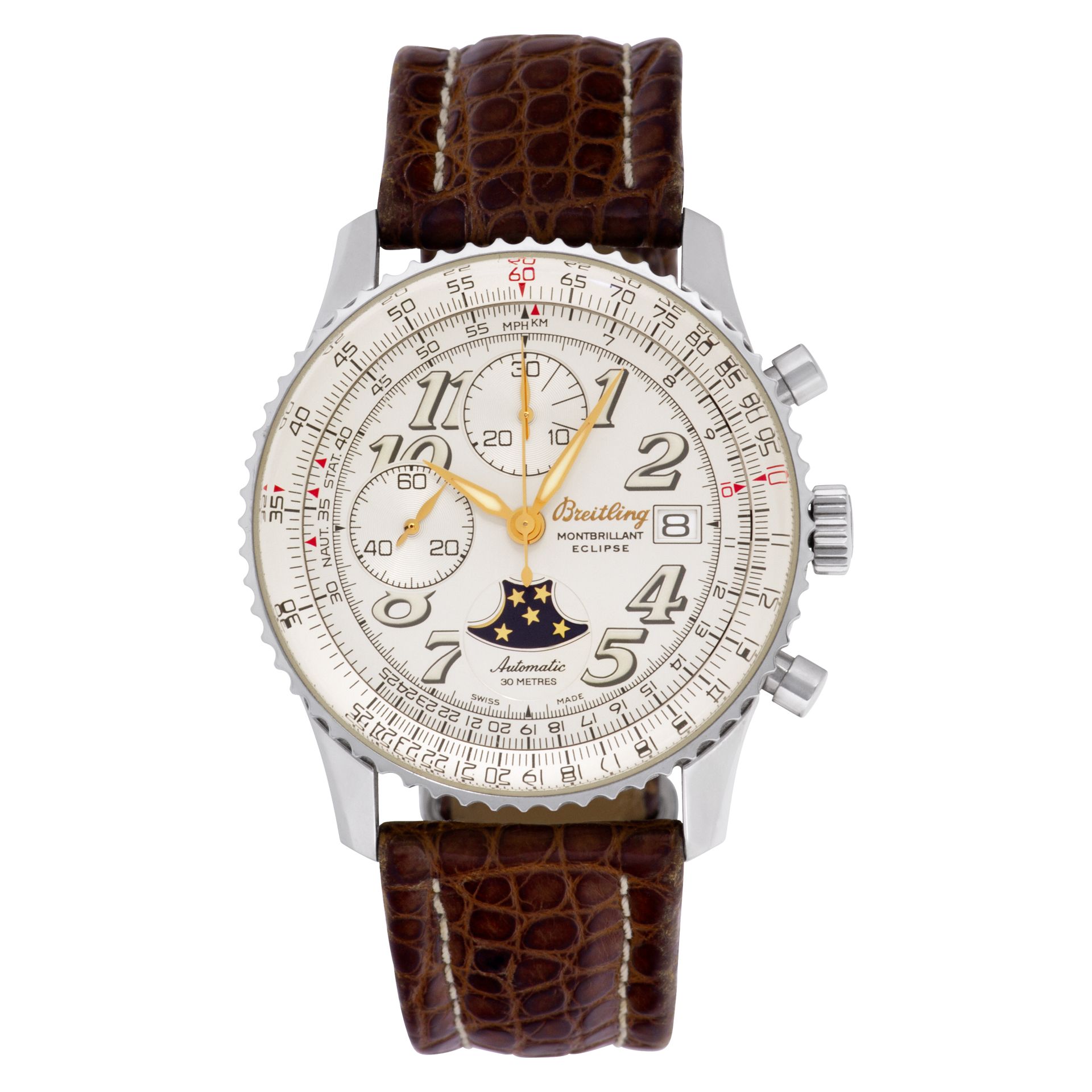 Pre-owned Breitling Montbrillant A43030/G200 Stainless Steel