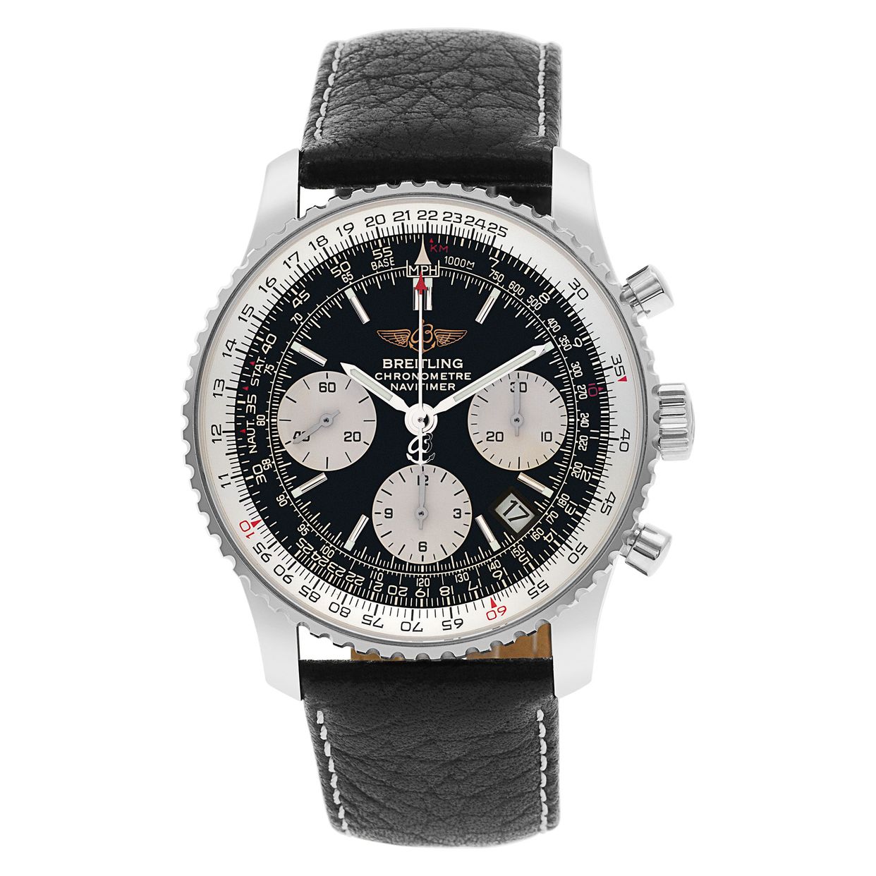 Breitling Navitimer A23322用SSブレースレット Pre-owned Breitling Navitimer A23322 stainless steel 41mm auto