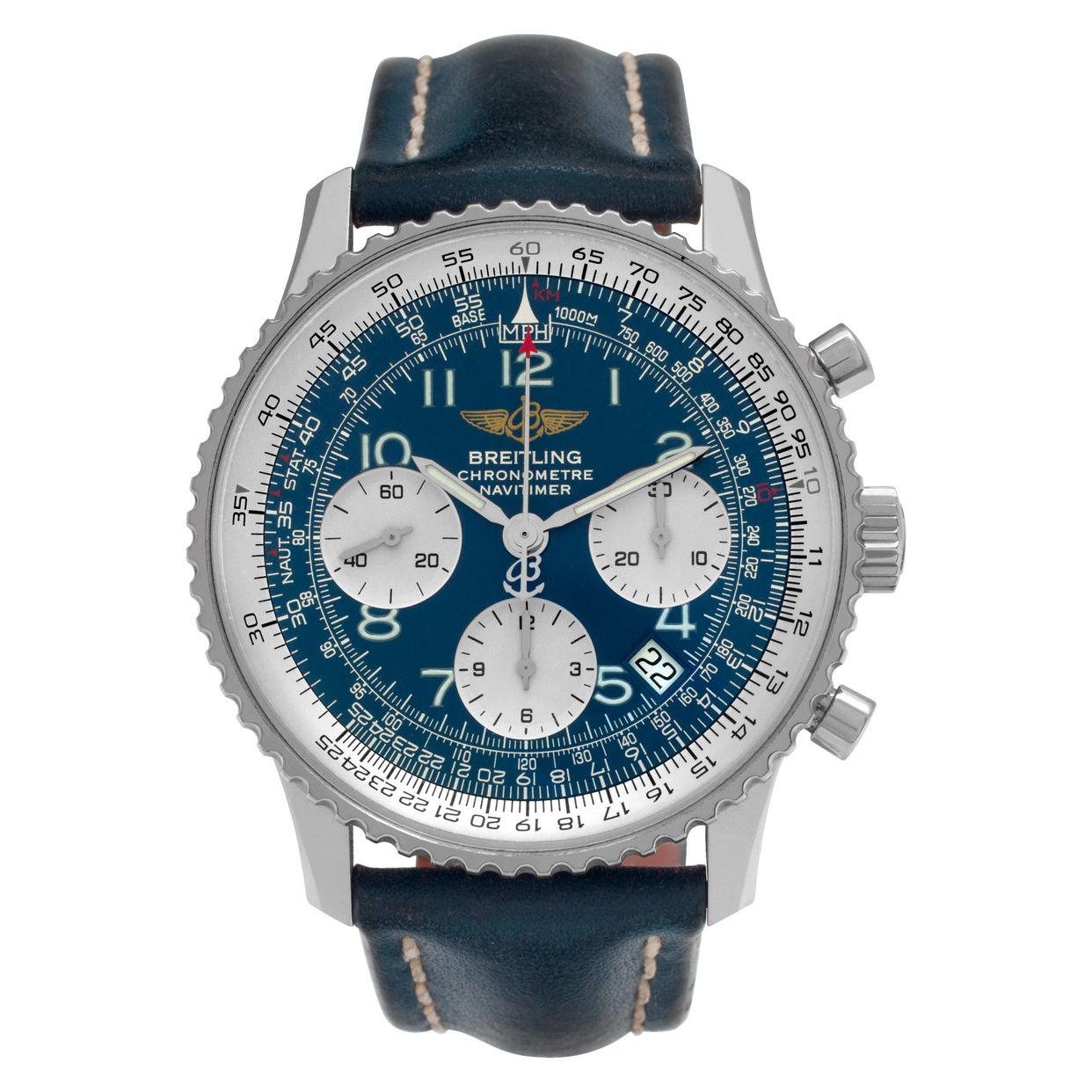 Preowned Breitling Navitimer A23322 Stainless Steel Blue dial