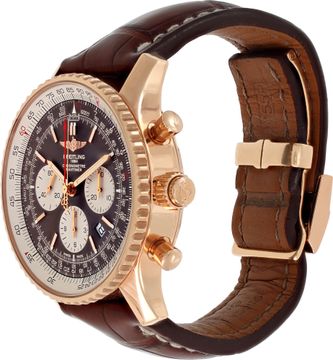 Breitling Rattrapante RB0311/21/Q619 18k rose gold chocolate dial 44mm Automatic