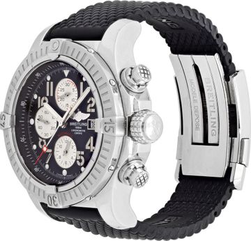 Breitling Super Avenger A13370 Stainless Steel Black dial 48mm Automatic watch