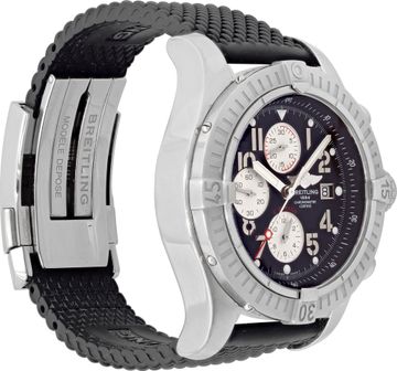 Breitling Super Avenger A13370 Stainless Steel Black dial 48mm Automatic watch