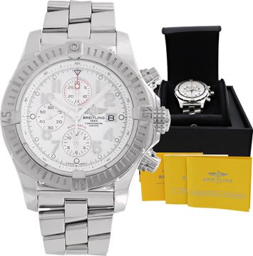 Breitling Super Avenger A13370 Stainless Steel White dial 50mm Automatic watch Breitling Super Avenger 50mm A13370 Mens Watch Collection