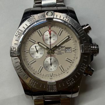 Breitling Super Avenger II A13371 Steel Silver dial 48mm Auto