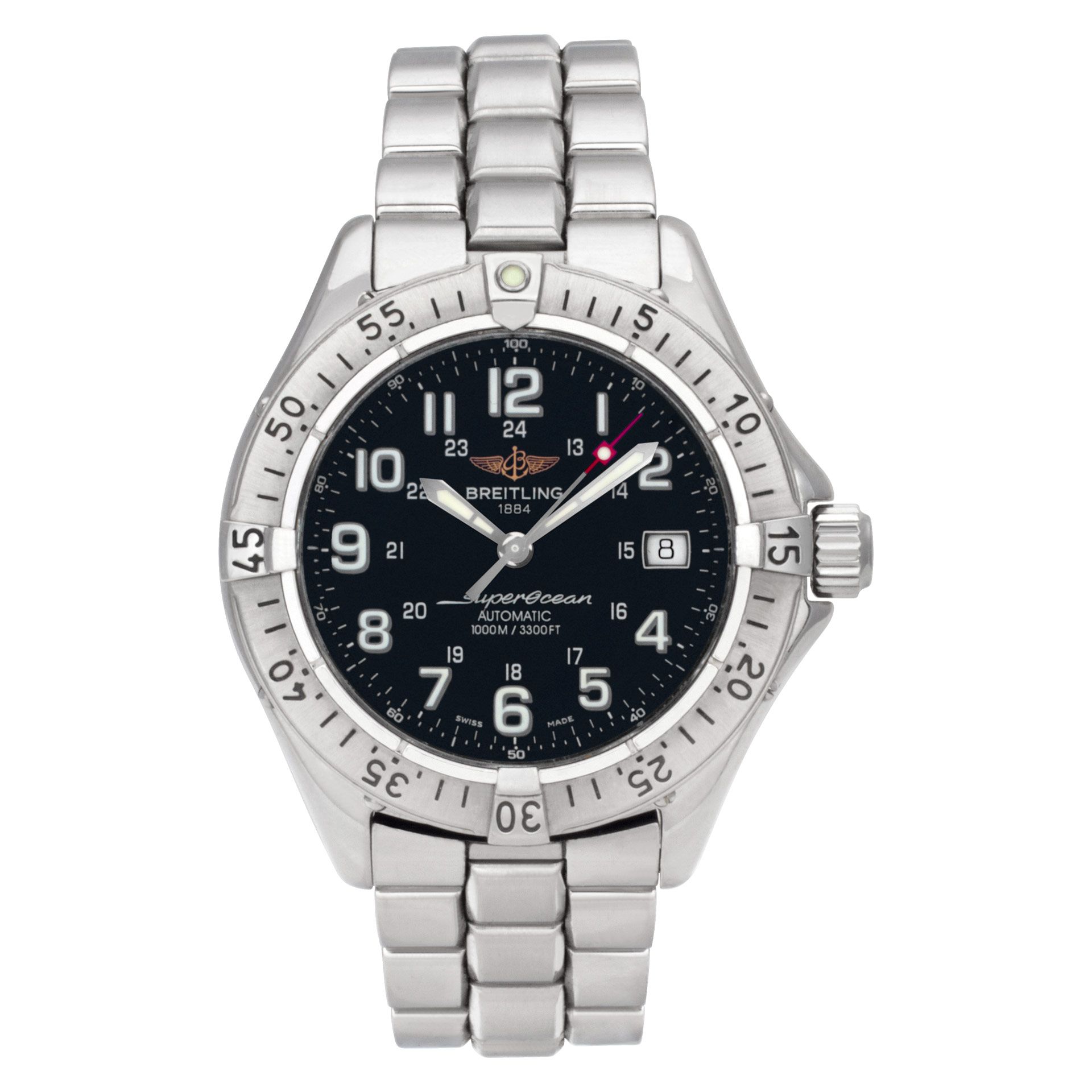 Preowned Breitling Super Ocean A17340 Stainless Steel Black