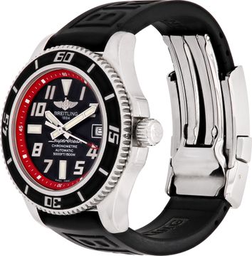 Breitling Superocean in Stainless Steel on a Black Rubber Strap