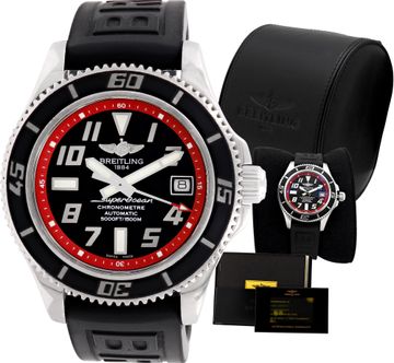 Breitling Superocean in Stainless Steel on a Black Rubber Strap Breitling Super Ocean 42mm A17364 Mens Watch Collection