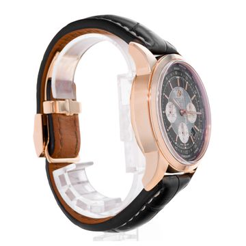 Breitling Transocean Chronograph Unitime RB0510 Rose Gold Black dial 46mm Auto