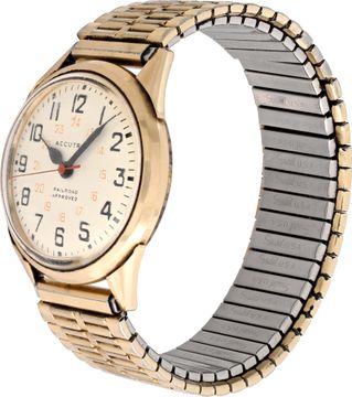 Bulova Accutron Gold Fill & Stainless Steel  White dial 35mm Tuning Fork